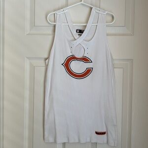 White Chicago Bears cut out Tank Top